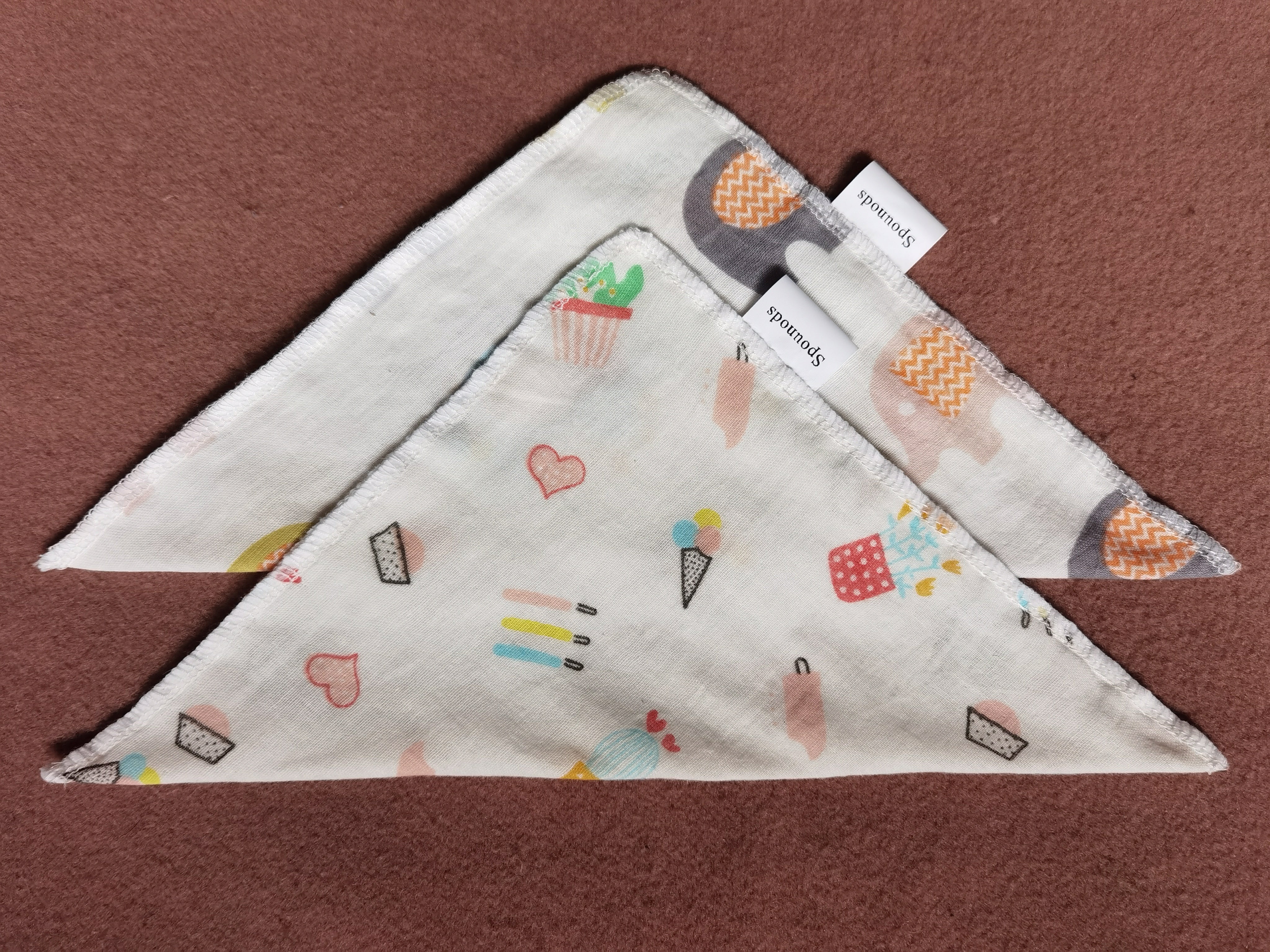 Spounods Baby Bibs 4 Pack Soft and Absorbent for Boys & Girls - Baby Bandana Drool Bibs